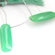 Green Chalcedony Smooth Briolettes - Fancy Shape Briolettes  -33mmx12mm - 4 Inches BR1849