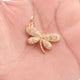 1 Pc Pave Diamond Dragonfly Charm Pendant, 925 Sterling Yellow Gold Vermeil  18mmx26mm Pave Diamond Jewelry, PDC00080 - Tucson Beads