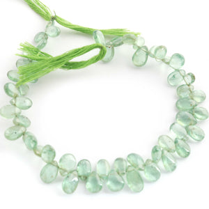 1 Strand Mint Green kyanite  Smooth Briolettes -Pear Shape Briolettes - 8mmx5mm-9mmx6mm -7 Inches BR2623