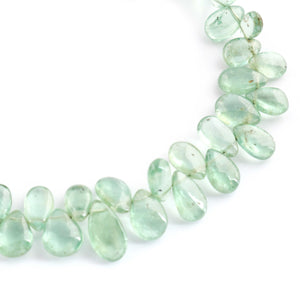 1 Strand Mint Green kyanite  Smooth Briolettes -Pear Shape Briolettes - 8mmx5mm-9mmx6mm -7 Inches BR2623