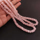 1  Long Strand Rose Quartz Smooth Roundelles Briolettes -Semi Precious Gemstone Briolettes , Jewelry Making Supplies 6mm-8mm 19 Inches BR01858