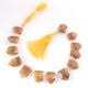 1 Strand  Yellow Opal Briolettes - Pentagon Shape Faceted Beads Briolettes-13mmx10mm-19mmx13mm 8 Inches BR4032 - Tucson Beads