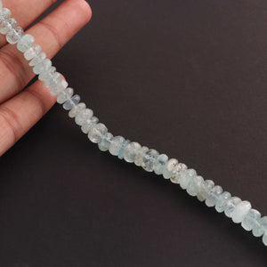 1 Strand Aquamarine Faceted Finest Quality  Rondelle Beads 8mm-10mm,12 inches BR4353