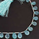 1 Strand Aqua Chalcedony  Faceted  Briolettes - Tear Drop  Shape  Briolettes - 9mmx6mm-11mmx7mm - 9 Inches BR01690