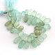 1 Strand Aqua Chalcedony Faceted Briolettes - Pear Shape , Jewelry Making Supplies -  13mmx7mm-20mmx7mm- 7 Inches BR4359