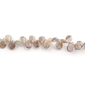 1 Strand Labradorite Faceted Briolettes  -Pear Shape Briolettes-9mmx5mm-8 Inches BR4355