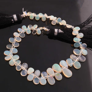 1 Strand Ethiopian Welo Opal Smooth Briolettes- Pear Shape Ethiopian Briolettes Beads 5mmx4mm-10mmx6mm 8 Inches BR1078