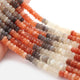 1 Strand Multi Moonstone Faceted Rondelle Beads - Multi Moonstone Beads 7mm-8mm 13 Inches BR0661