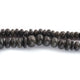 1  Strand Natural Black Rutile Smooth Rondelles -Gem Stone Beads Plain Rondelles  Beads, 7mm-8mm ,8 Inches BR03000