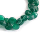 1 Strand Green Onyx  Faceted Briolettes - Heart Shape Briolettes - 9mmx9mm-10mmx9mm- 7 Inches BR02743