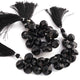 1 Strand Black Onyx Faceted  Briolettes -Heart Shape Beads 13mmx13mm-16mmx16mm 4.5 Inches BR3234