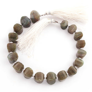 1  Strand Green Agate Faceted Briolettes  Fancy Shape Briolettes   9mmx9mm- 12mmx11mm -8.5 Inches BR0380