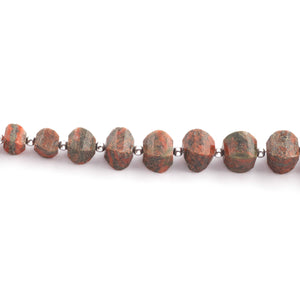 1 Strand  Unakite Faceted Briolettes - Fancy Shape Briolettes -7mm-10mm - 10.5 Inches BR1604