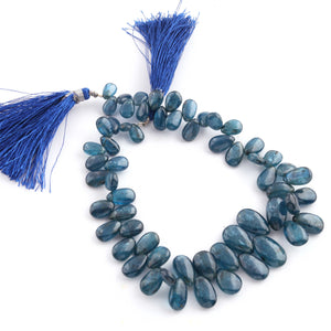 1 Strand Moss Kyanite Smooth Briolettes -Pear Shape Briolettes - 8mmx6mm-14mmx9mm - 9 Inches BR1588