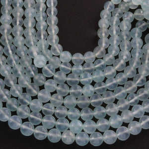 1 Strand  Green Chalcedony  Smooth Ball Beads -Gemstone  Ball Beads 6mm-8mm 7.5 Inches  BR2462