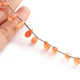 1  Strand Orange Rutile Faceted Briolettes -Tear Shape  Briolettes - 7mmx5mm-10mmx6mm 8 Inches BR941