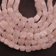 1 Strand Rose Quartz Faceted Cube Briolettes - Rose Quartz Box Shape Briolettes  - 7mmx6mm-11mmx9mm - 8 Inches BR03274 - Tucson Beads