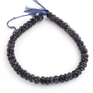 1 Strand  Iolite Faceted Rondelles Shape Semi Precious Gemstone  Iolite Rondelles - 8mm -9 Inches BR3048