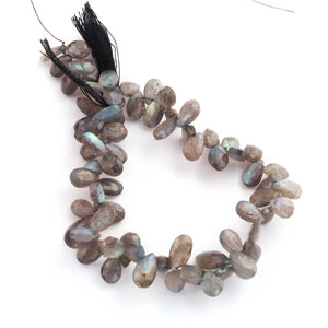 1 Strand Labradorite Faceted Briolettes - Semi Precious Gemstone Pear Shape  Briolettes -6mmx8mm -13mmx8mm- 9 Inches- BR02092