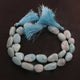 1  Strand Larimar Smooth Nuggets  Briolettes -Semi Precious Gemstone Assorted Nuggets Shape Larimar Briolettes -19mmx9mm-33mmx14mm-8 Inches BR03271 - Tucson Beads