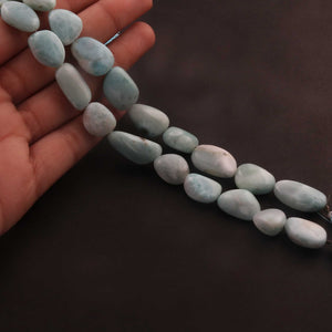 1  Strand Larimar Smooth Nuggets  Briolettes -Semi Precious Gemstone Assorted Nuggets Shape Larimar Briolettes -19mmx9mm-33mmx14mm-8 Inches BR03271 - Tucson Beads