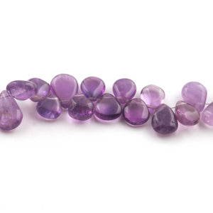 1 Strand  Amethyst Smooth Briolettes - Amethyst Smooth  Assorted Shape - 6mm x4mm-13mmx10mm-8 Inches BR4377 - Tucson Beads