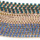 5 FEET Crystal Blue Zircon Rhinestone Chain, Raw Brass - 24k Gold Plated chain per foot BD1135