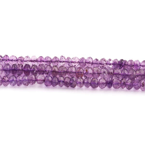 1  Strand Amethyst Faceted Rondelles Shape- Semi Precious Gemstone Amethyst  Rondelles 5mm- 7mm-13 Inches BR0780