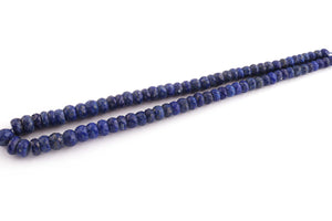 1 Long Strand Lapis Faceted Roundelles Beads -Semi Precious Gemstone Rondelled Beads 7mm-10mm 16 Inches BR1705