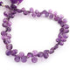 1 Strand  Amethyst Faceted Briolettes - Pear Shape Briolettes - 6mmx5mm-7mmx6mm - 8.5 Inches BR01741