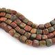 1 Strand Unakite Faceted Cube Beads- Faceted Cube beads 6mm-7mm 8 Inches BR1903