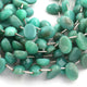 1 Strand Amazonite Faceted  Oval Briolettes  - Faceted Briolettes  13mmx9mm 8 Inches long BR1915