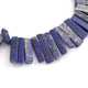 1 Strand Lapis Smooth Rectangle Shape Briolettes- Semi Precious Gemstone Lapis Briolettes Beads-14mmx5mm-22mmx5mm - 8 Inches BR4085