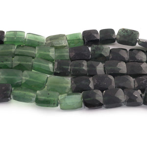 1 Strand Serpentine Briolette Beads, Chicklet Shape Faceted Beads, Gemstone Briolettes 13mmx9mm-8mmx7mm - 8 Inches BR2010