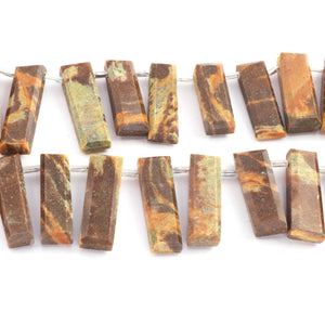 1 Strand Mookaite Jasper Faceted  Rectangle  Beads Briolettes -  jasper Briolette 23mmx8mm-30mmx9mm 8 Inches BR2030