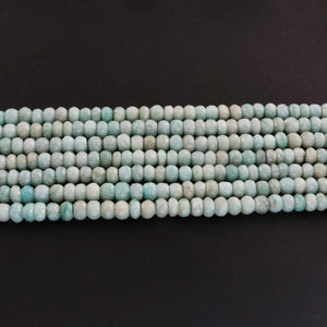 1 Strand Amazonite Faceted Rondelles - Amazonite Roundel Beads 7mm-8mm 14 Inches BR2029