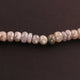 1 Strand Shaded Gray Moonstone Silver Coated Faceted Rondelles - 8mm-9mm 8 Inches BR2040