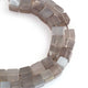 1 Strand  Gray Moonstone Smooth Cube Briolettes - Box Shape 7mmx6mm 16 Inches BR2061