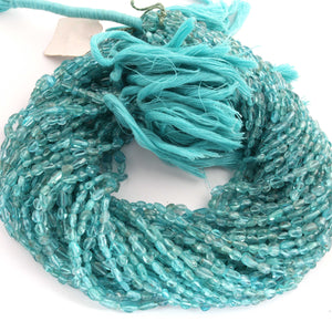 1 Strand Apatite Smooth Oval Briolettes - Apatite Oval Shape Beads - 4mmx3mm - 11mmx4mm -12.5 Inches BR01109