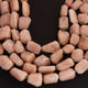 1 Strand Peach Moon Stone Faceted Tumbled Shape ,  Step Cut , Beads ,  Briolettes - 16mmx13mm - 18 inches BR0032