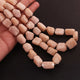 1 Strand Peach Moon Stone Faceted Tumbled Shape ,  Step Cut , Beads ,  Briolettes - 16mmx13mm - 18 inches BR0032