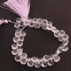 1 Strand Ice Quartz Faceted   Briolettes - Heart Shape  Briolettes  -8mm-9mm-8 Inches BR03318 - Tucson Beads