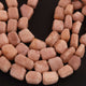 1 Strand Peach Moon Stone Faceted Tumbled Shape , Step Cut ,  Briolettes - 20mmx14mm - 19 inches BR0034