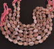 1  Strand Pink Opal Carving Oval Shape  Briolettes - 13mmX10mm-17mmX11mm - 10  Inches BR03677