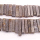 1  Strand Brown Sun Stone  Faceted Briolettes  - Rectangle Briolettes-15mmx7mm-41mmx8mm  10 Inches BR03543 - Tucson Beads