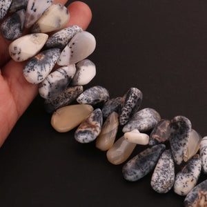 1 Strand Dendrite Opal Smooth Briolettes -Pear Shape Briolettes  14mmx8mm-22mmx9mm -8 Inches BR2651