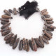 1 Strand Beautiful Leopard Skin jasper Smooth Briolettes - Long Pear Shape Briolettes -29mmx8mm-37mmx10mm - 10 Inches BR02422 - Tucson Beads