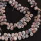 1 Strand Shaded Grey/ Blue Silverite Faceted Briolettes - Pear Drop Beads - 8mm-6mm 8 Inches BR551