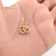 1 Pc Pave Diamond OM Charm Yellow Gold Vermeil Pendant, Pave Diamond Jewelry 13mmx8mm PDC00040 - Tucson Beads