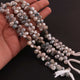 1 Strand Shaded Grey/ Blue Silverite Faceted Briolettes - Pear Drop Beads - 8mm-6mm 8 Inches BR551